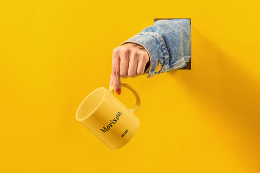 Free Cup With Hand Mockup
