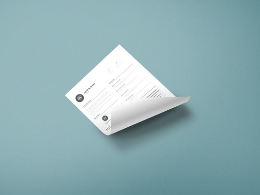Free Curled A4 Paper Mock-Up