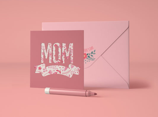 Free Cute Assortment For Mother'S Day With Card Psd