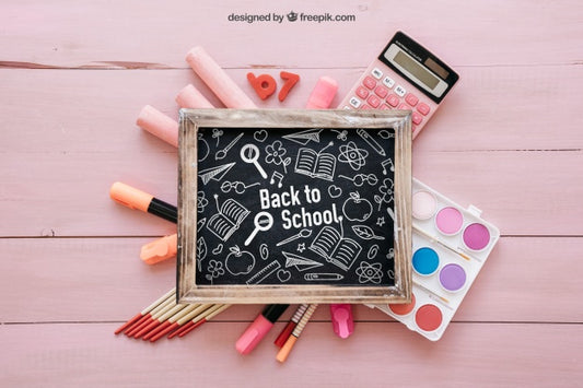 Free Cute Back To School Composition Psd