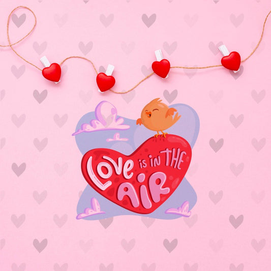 Free Cute Valentine'S Day Concept Mock-Up Psd