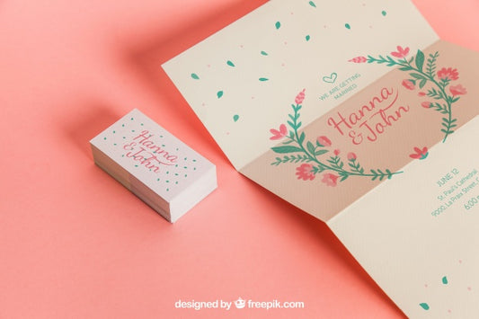 Free Cute Wedding Invitation And Cards Psd