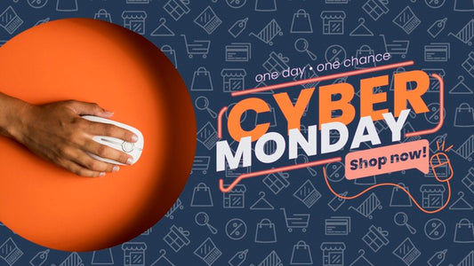 Free Cyber Monday Concept Mock-Up With Mouse Psd