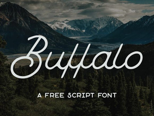 Free Buffalo monoline script font