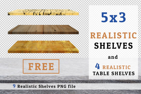 Free 9 PNG Realistic Shelves