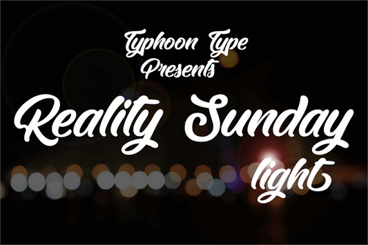 Free Reality Sunday light Font