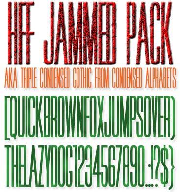 Free HFF Jammed Pack Font