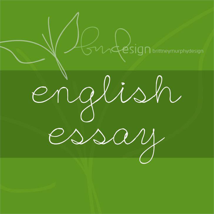 Free English Essay Font