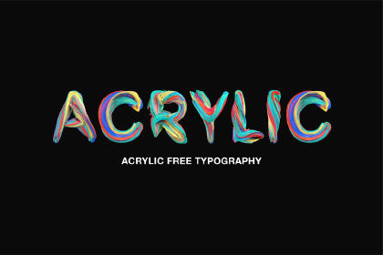 Free Acrylic Colorful Typography