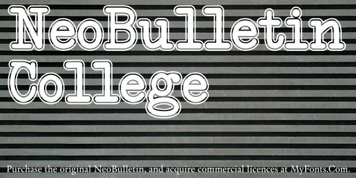Free NeoBulletin College Font