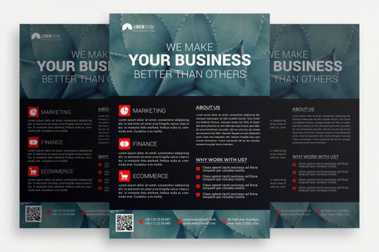 Free Dark Business Brochure Psd