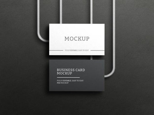 Free Dark Business Card Mockup Psd