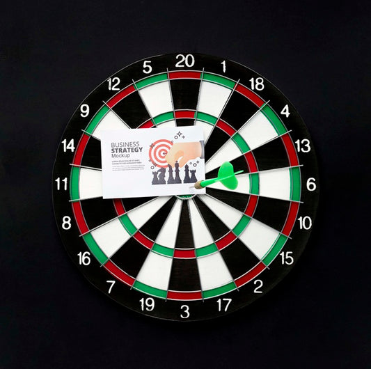Free Darts Game With Card Mock-Up Psd