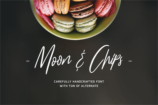Free Moon And Chips Font