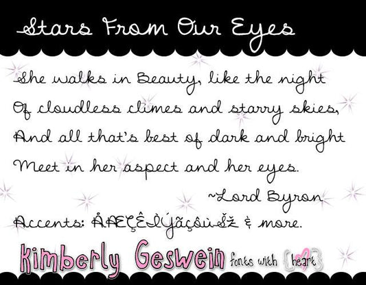 Free Stars From Our Eyes Font