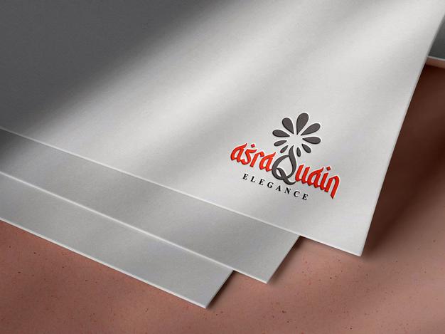 Free Debossed Logo Mockup On White Paper Psd