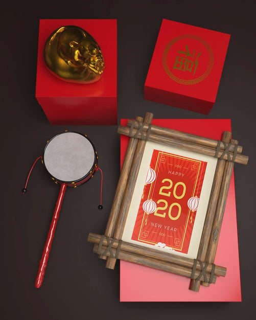 Free Decorations On Table For Chinese New Year Psd