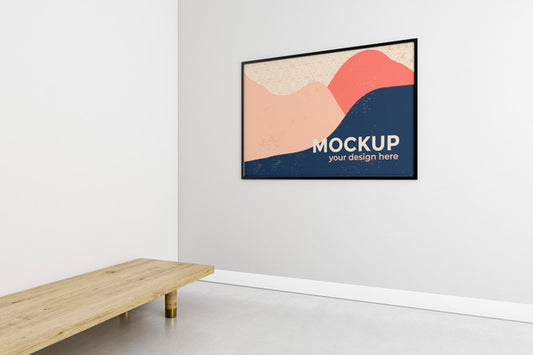 Free Decorative Composition With Frame Mock-Up Psd