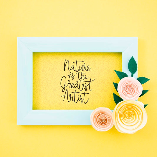 Free Decorative Floral Frame With Quotation Psd