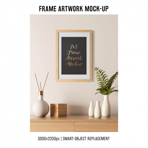 Free Decorative Frame Artwork Mockup Psd