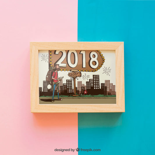 Free Decorative Frame Mockup Psd