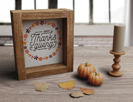 Free Decorative Setup For Thanksgiving Day Psd