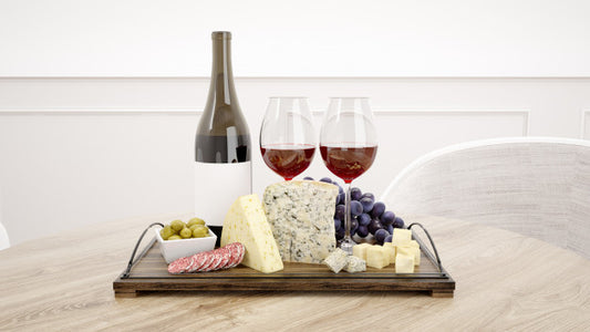 Free Delicious Cheese Assortment With Red Wine Mockup Psd