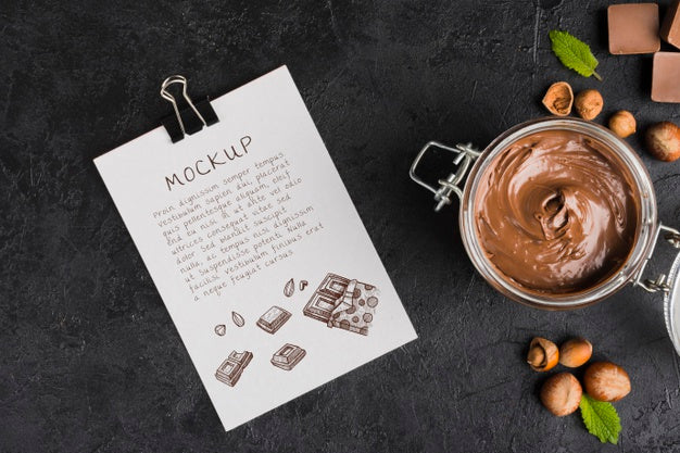 Free Delicious Chocolate Concept Mock-Up Psd