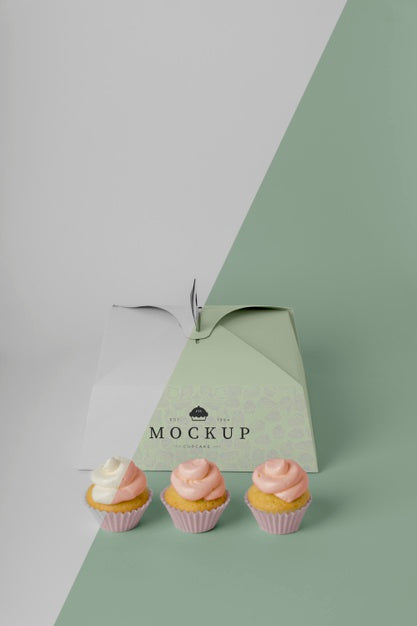 Free Delicious Cupcake Mockup Psd