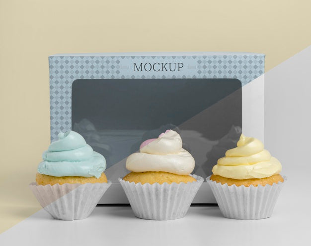 Free Delicious Cupcake Mockup Psd