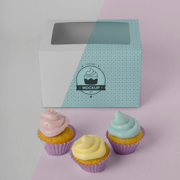 Free Delicious Cupcake Mockup Psd