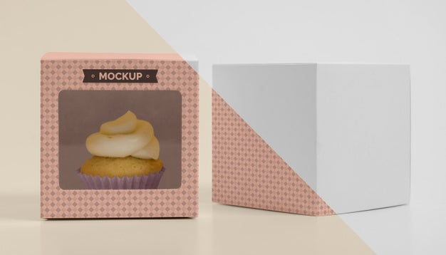 Free Delicious Cupcake Mockup Psd