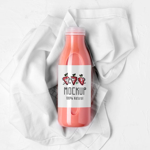 Free Delicious Detox Juice Concept Mock-Up Psd