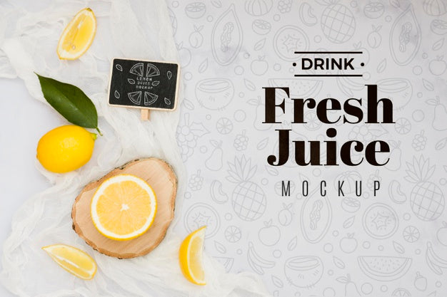 Free Delicious Fruit Concept Mock-Up Psd