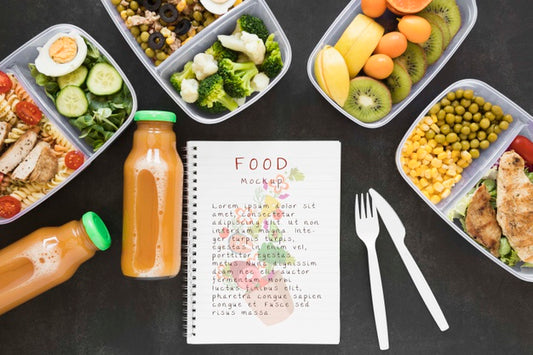Free Delicious Healthy Food Mock-Up Psd