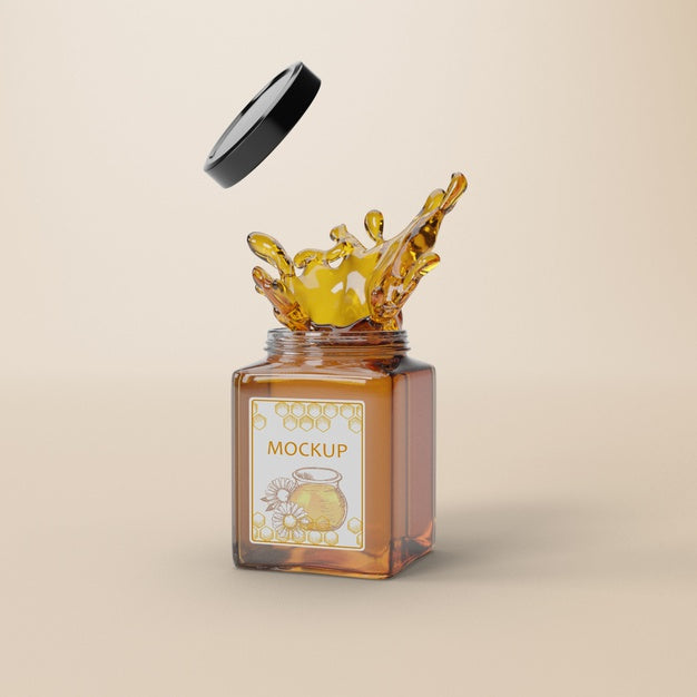 Free Delicious Honey Product Mock-Up Psd
