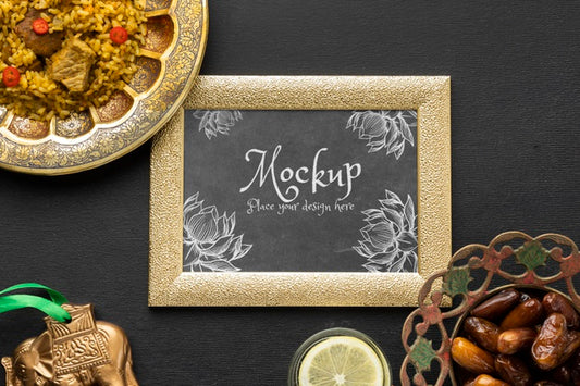Free Delicious Indian Food With Mockup Psd