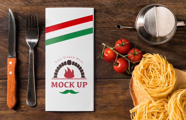 Free Delicious Italian Pasta With Mock-Up Psd