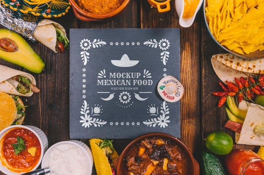 Free Delicious Mexican Food Concept Mock-Up Psd