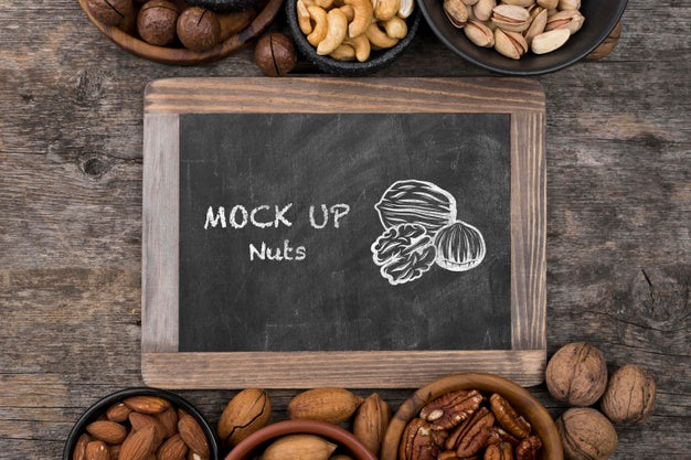 Free Delicious Nuts Concept Mock-Up Psd