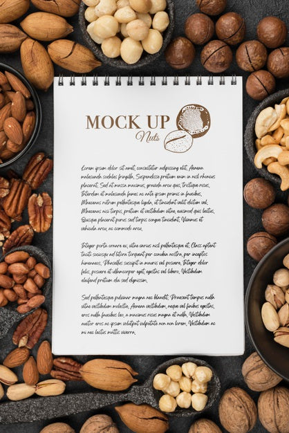 Free Delicious Nuts Concept Mock-Up Psd