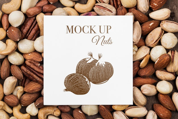 Free Delicious Nuts Concept Mock-Up Psd