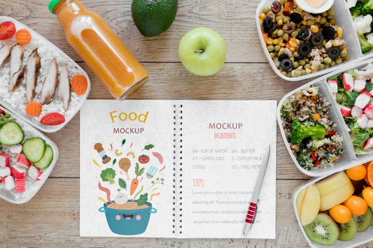 Free Delicious Organic Food Mock-Up Psd