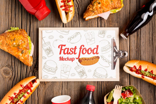 Free Delicious Street Food Concept Mock-Up Psd