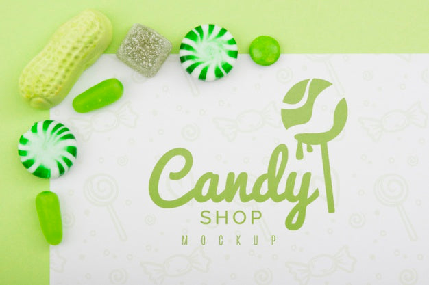 Free Delicious Sweets Concept Mock-Up Psd