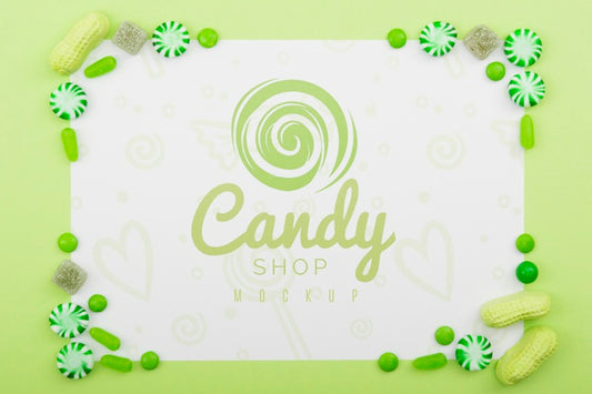 Free Delicious Sweets Concept Mock-Up Psd