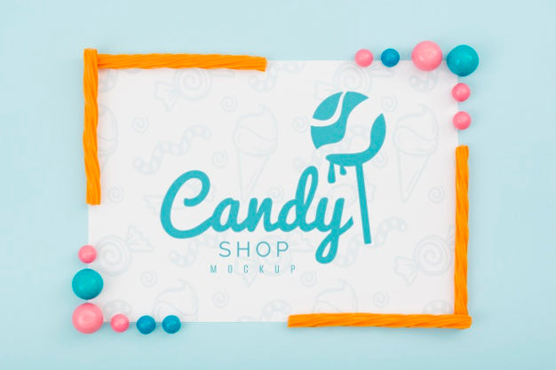 Free Delicious Sweets Concept Mock-Up Psd