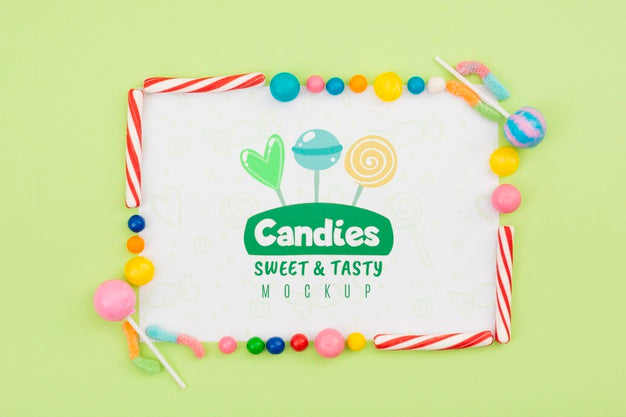 Free Delicious Sweets Concept Mock-Up Psd