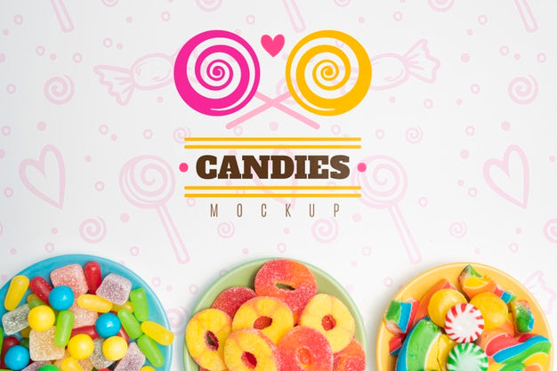 Free Delicious Sweets Concept Mock-Up Psd