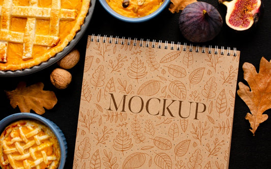 Free Delicious Thanksgiving Food Mock-Up Psd